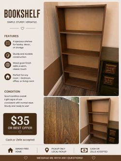 BOOKSHELF- NEED GONE ASAP