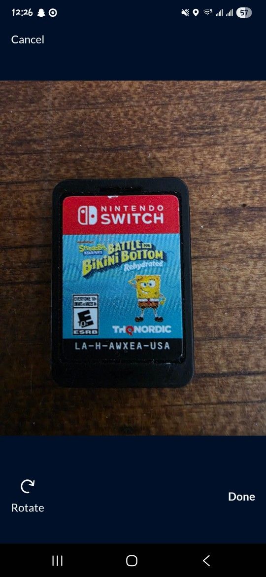 Nintendo Switch Game-SpongeBob Battle For Bikini Bottom 