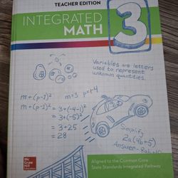 Integrated MATH 3 , TEACHER EDITION (mcgraw Hill)