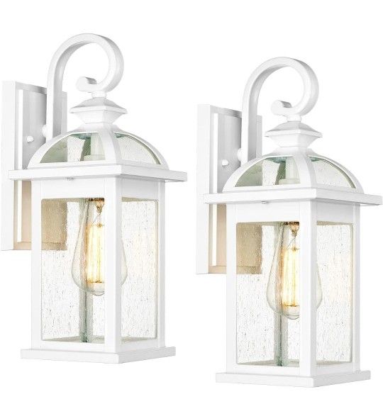 (New in Box) Darkaway Outdoor Lights Fixtures Wall Mount Outdoor Wall Sconce Lights with Seeded Glass Waterproof Outside Exterior Lights Fixture for