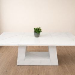 ✨ Tribesigns Modern Faux Marble Dining Table (Seats 4–6) ✨