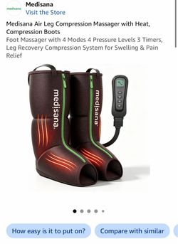 Medisana Air Leg Compression Massager Boots with Heat