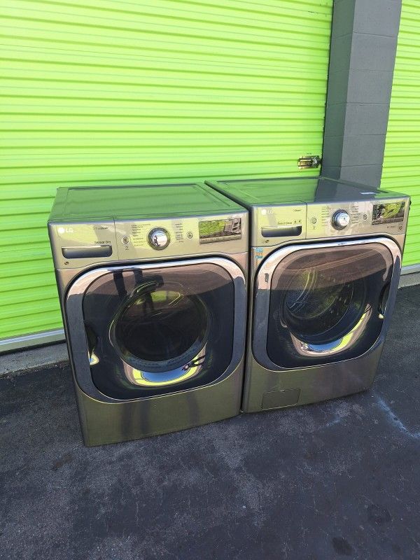 LG STEAM MEGA CAPACITY WASHER 5.2 CUFT. AND GAS DRYER 9.0...