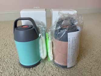 TWO ZTXPRO Insulated Lunch Container Food Jars Hot & Cold Stainless