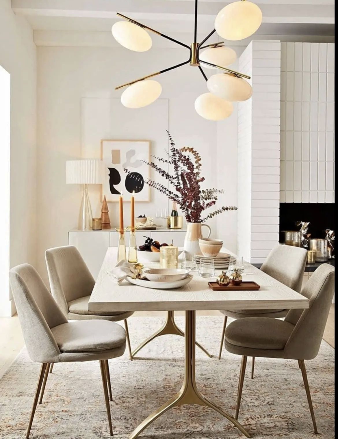 West Elm Avery Wishbone Dining Table 94” -(TABLE ONLY )