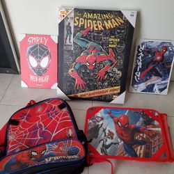 Spiderman Backpack And Pictures