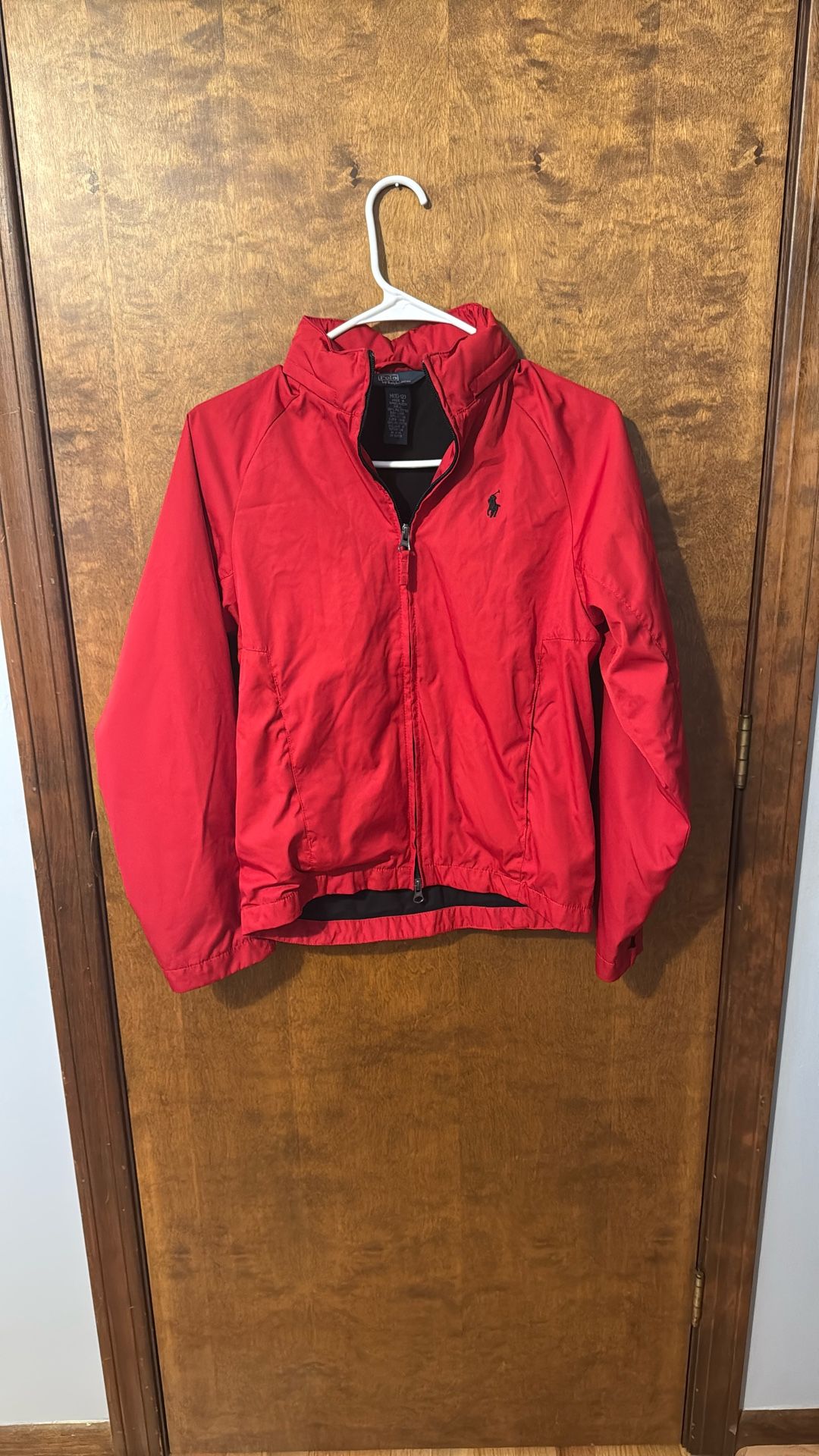 Polo Ralph Lauren Windbreak Jacket Youth Boys Sz Md Red W Full Zip