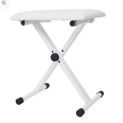 5Core Portable Piano Keyboard Music X-Style Adjustable Padded Stool Chair Seat Bench White DS 02 WH