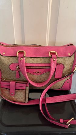 Coach Signature Satchel with Crossbody Strap