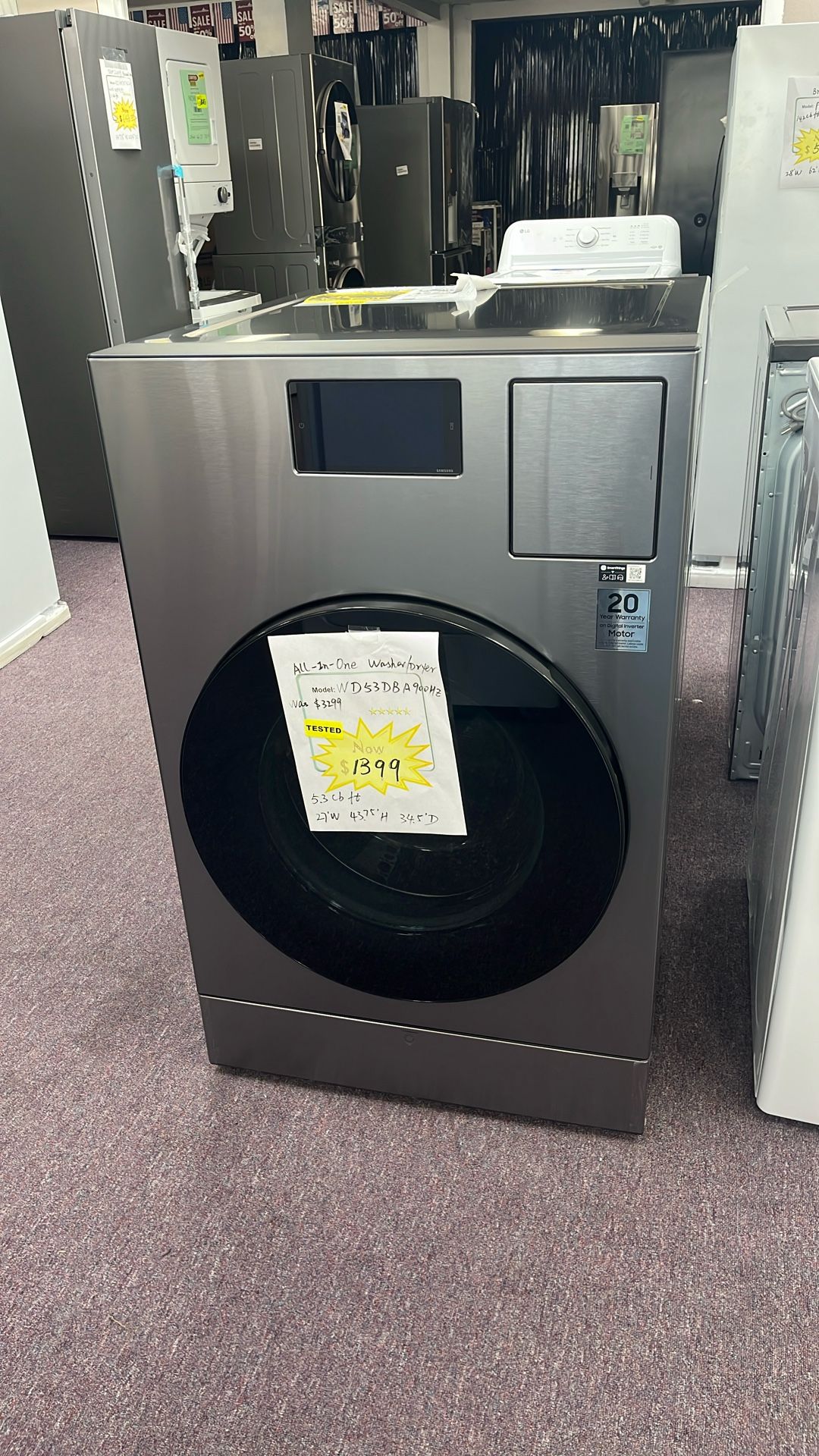 Washer And Dryer All In One New Open Box