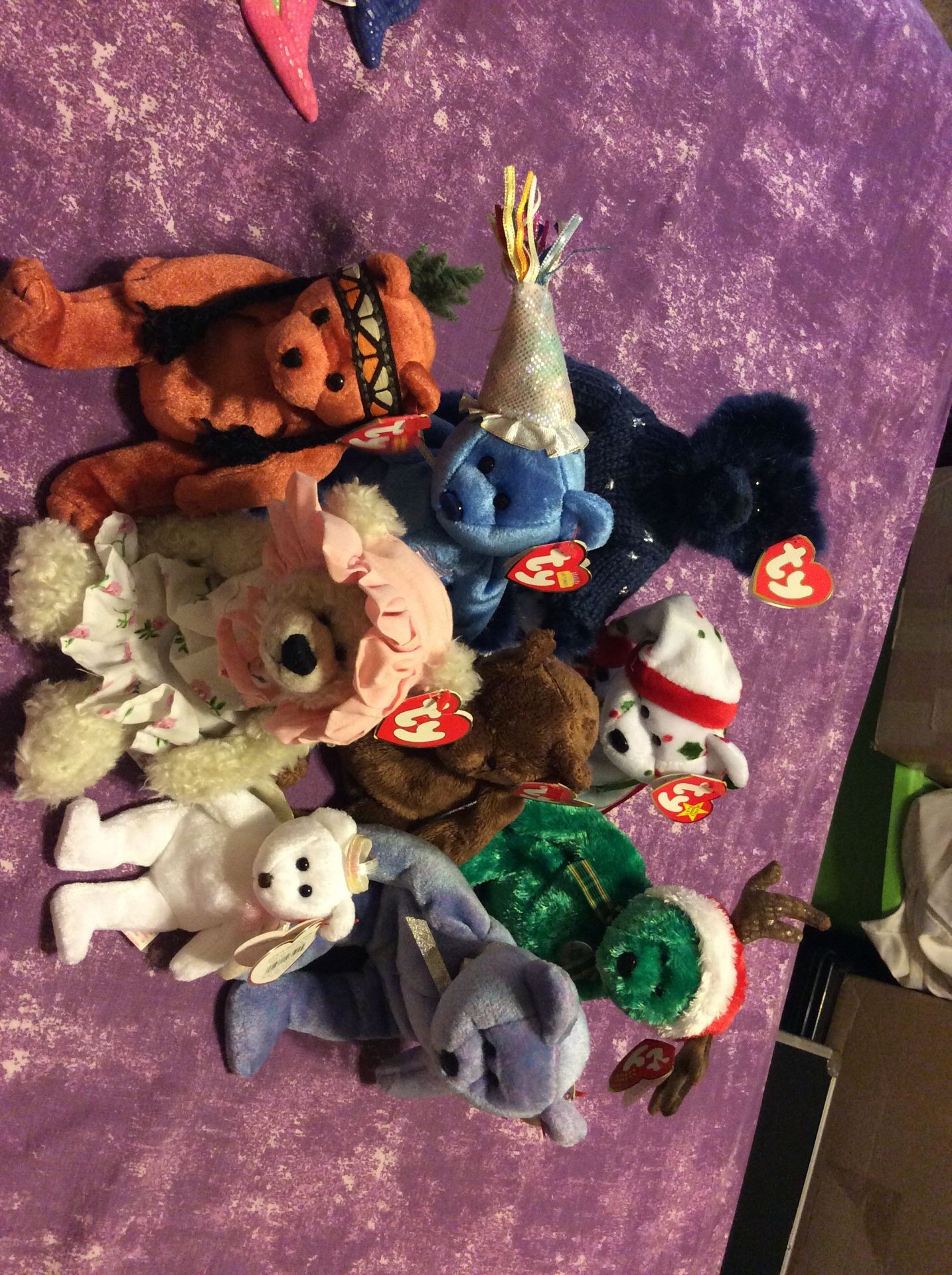 beanie baby retired bear lot with tags quantity 9