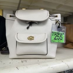 White Coach Mini Backpack 