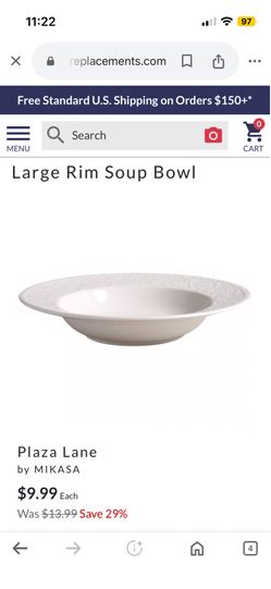 Mikasa Plaza Lane Fine China Large Soup Bowl