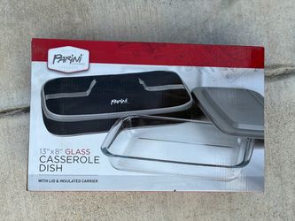Parini 13x8 Glass Casserole Dish with Lid & Carrier