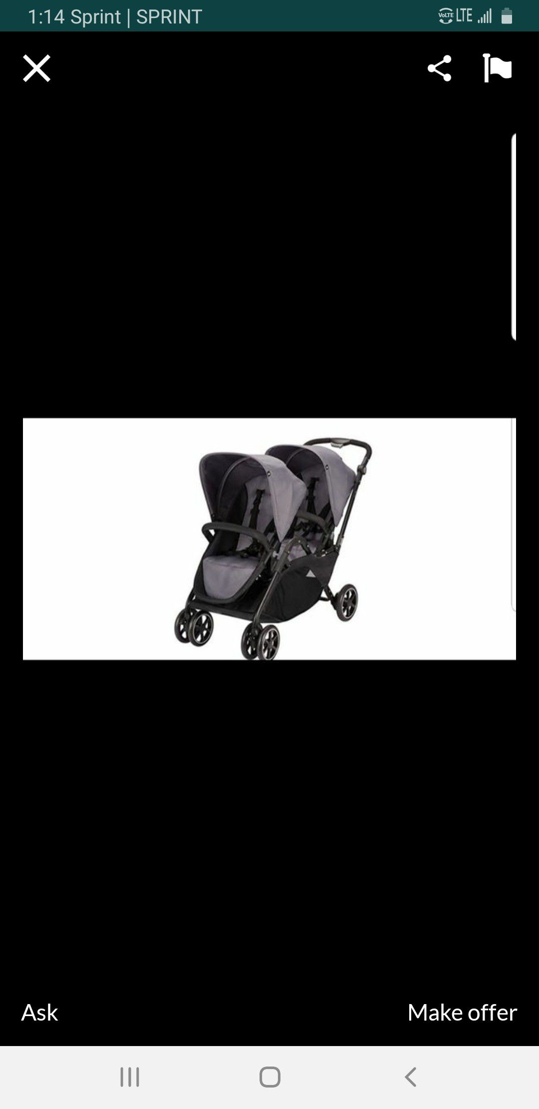Double stroller need to sell asap