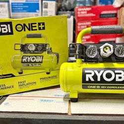 RYOBI 18V ONE+ Cordless 1 Gal. Portable Horizontal Air Compressor with 120 Max PSI (Tool Only)