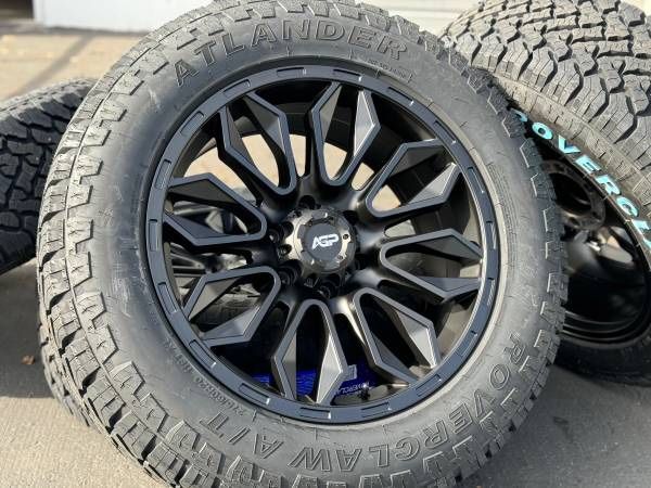 20” wheels rims A/T Tires Silverado Tahoe Sierra Yukon Cadillac Escalade Chevy GMC Denali Chevrolet Chevy 1500