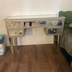 Mirrored Vanity Desk