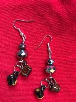 Beautiful miniature ceramic mugs earrings