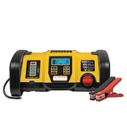 Stanley Fatmax 1000 Peak Amp Power Station with 4 USB Ports, Jump-Starter, 120 PSI Air Compressor, Black, Lithium Ion Battery