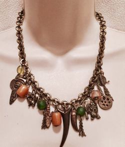 Adjustable length African charm necklace! New!