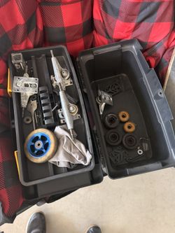 Skateboarding/scootering Tool Box With Parts And Tools