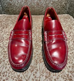 L.L. Bean Men’s Penny Loafers Size 9D Burgundy Cordovan Leather - Vintage 1980’s