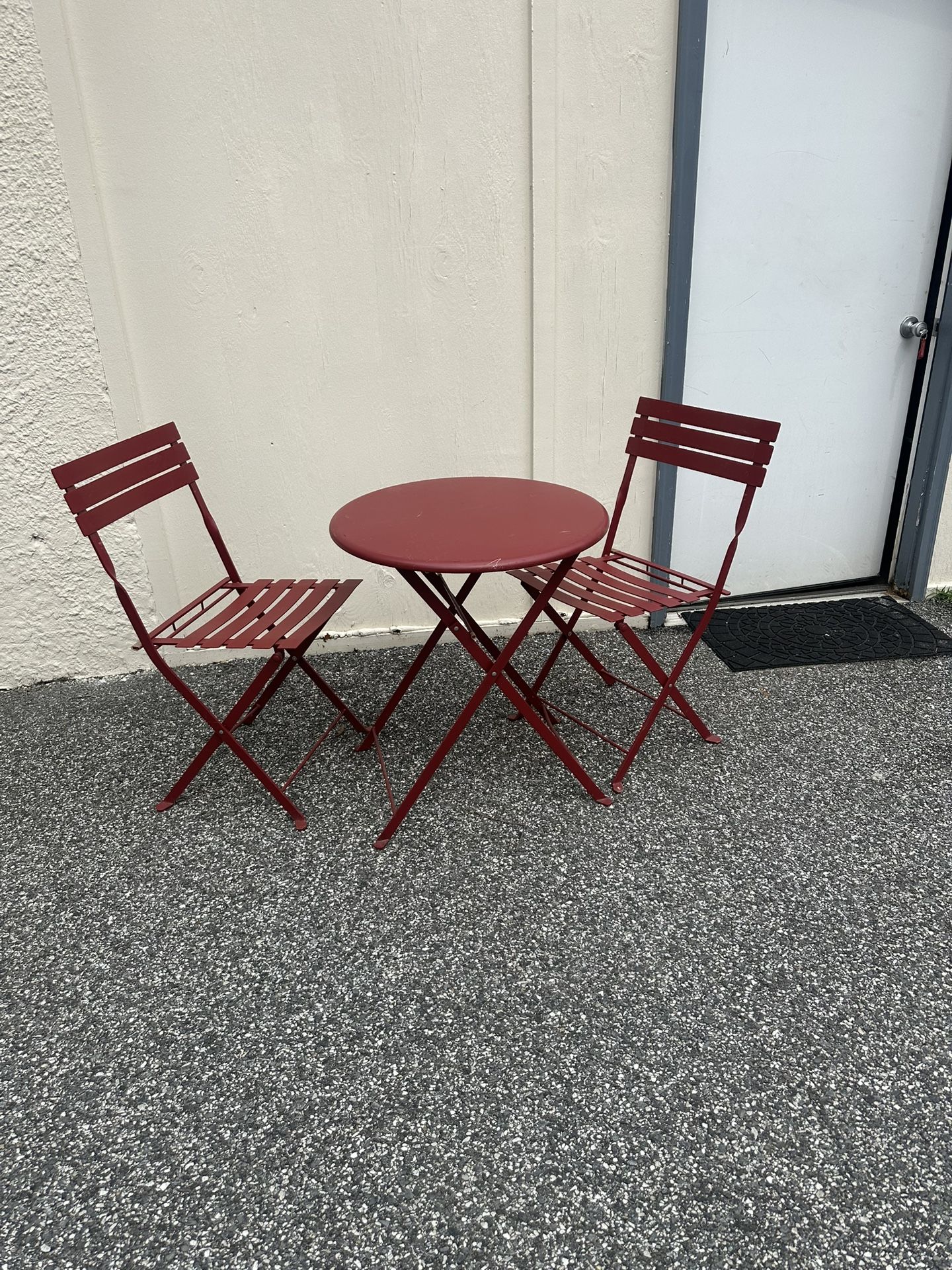 Grand patio Premium Frame Patio Bistro Set, Folding Outdoor Patio Furniture Sets (Red)