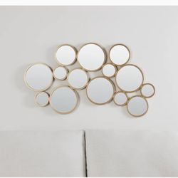 Gold Round Mirror Like New 