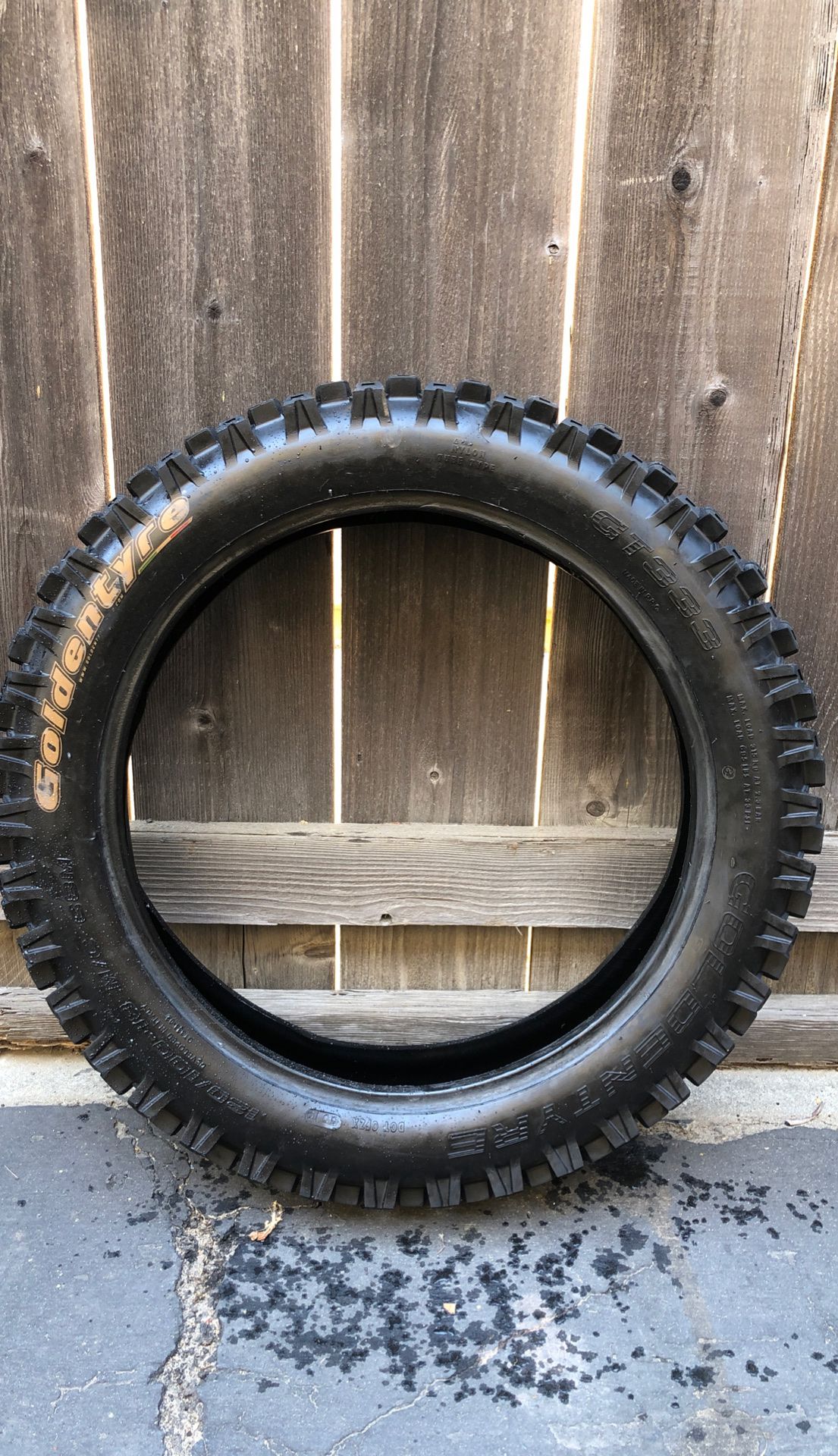 Goldentyre rear dirt bike tire