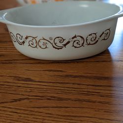 Pyrex Bowl Empire Scroll #043 1.5pt Vintage , Primary Colors 2 Bowls 1940s  Yellow On White 4 Quart #404 Small Blue Primary Bowl