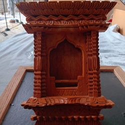 Intricate Wood Carved Picture Frame