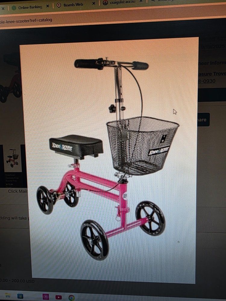 2 DAY SALE Pink knee ROVER SCOOTER - New In BOXa