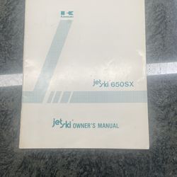 1990 Kawasaki Jet Ski 650SX Owner’s Manual