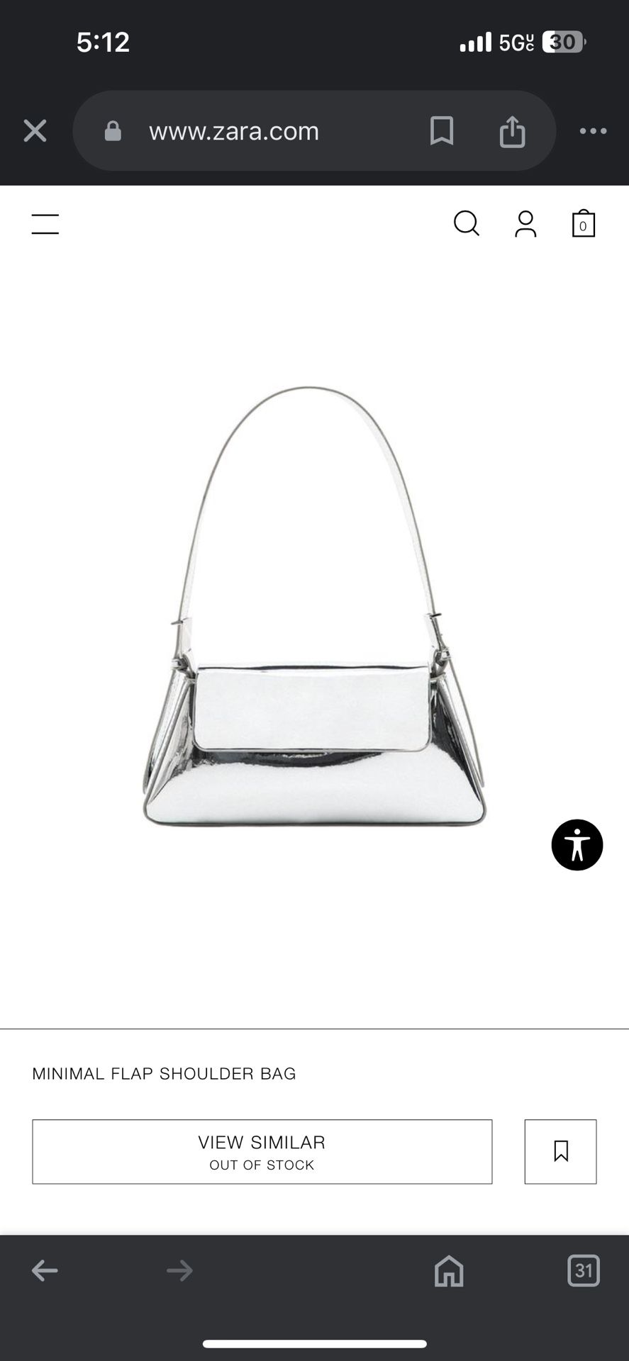 Chrome Zara Bag
