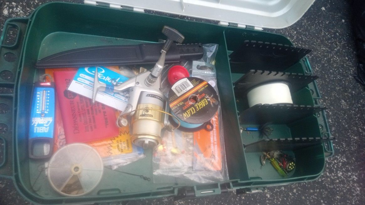 Fishing Container Filled With Accessories