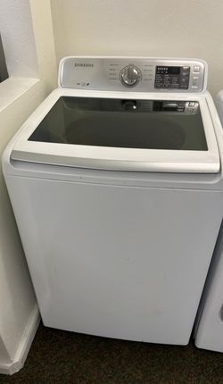 Samsung Top Load Washer + Electric Dryer Set – Sensor Dry, Glass Lid