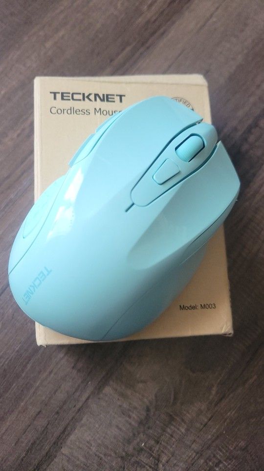 Aqua Teal Tecknet Wireless Mouse