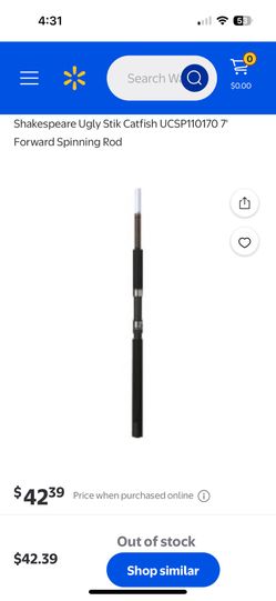 Shakespeare Ugly Stik Catfish  7' Forward Spinning Rod