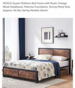 Queen Size Bed And Frame And Dresser Set