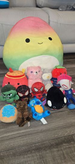 Large Plush Bundle - Squishmallows, Marvel & More!