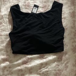 Cropped Backless Shirt 