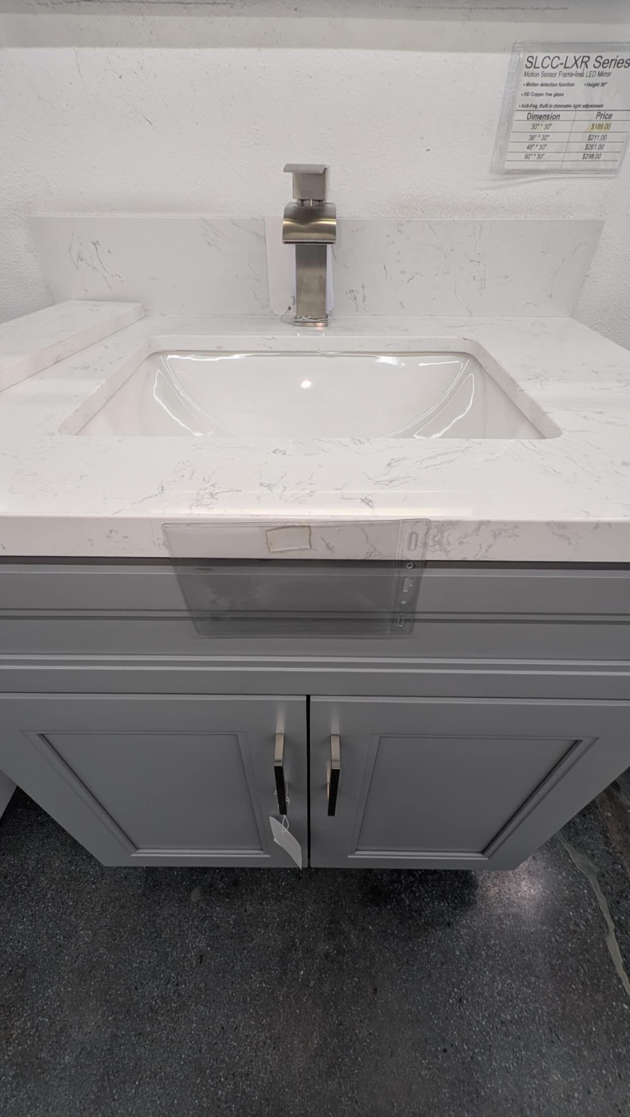 Precut Prefab Bathroom Vanity Top, Grey Vanity Top, Grey Bathroom ...