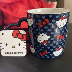 Hello Kitty Heart Handle Coffee Mug