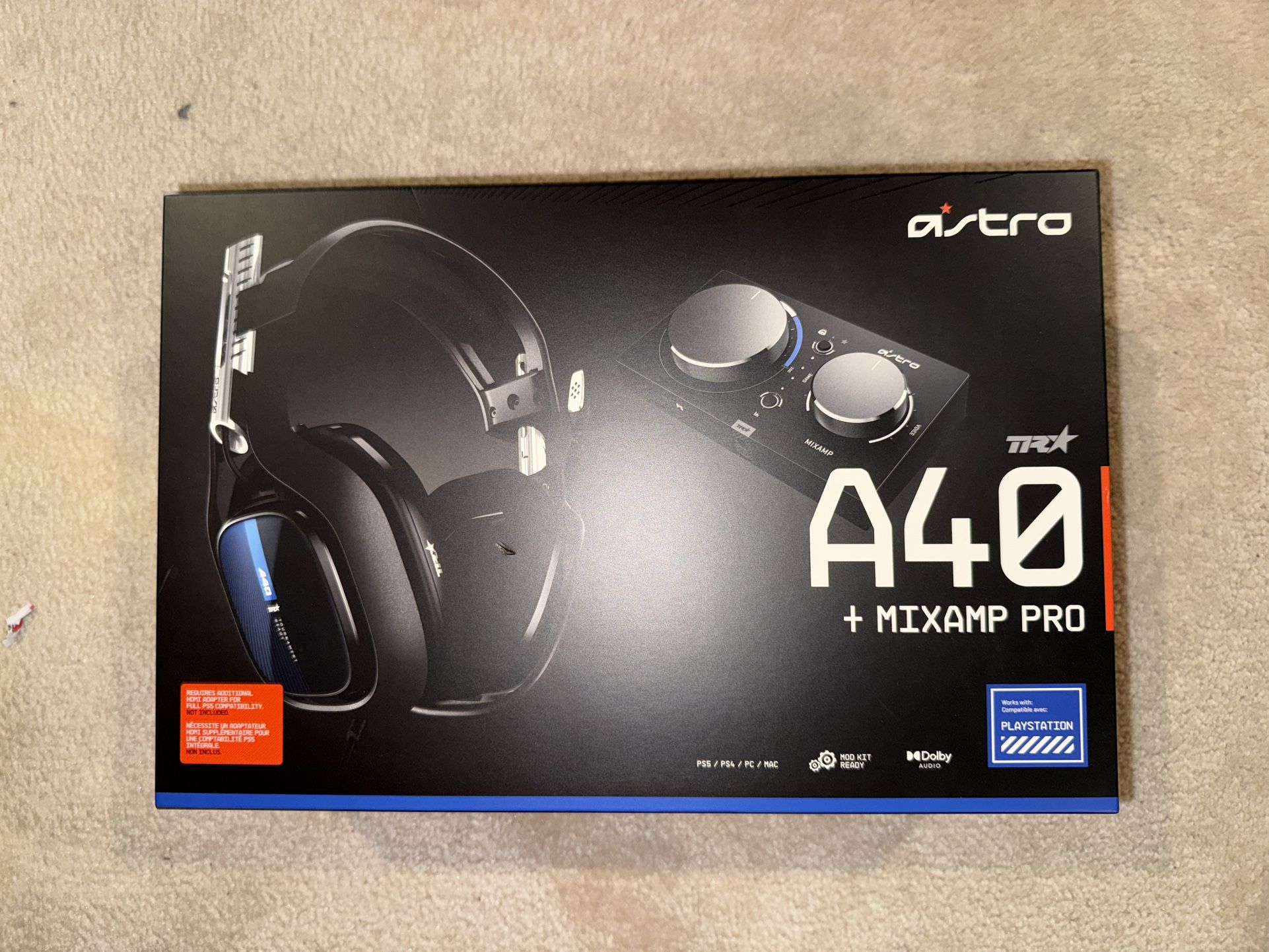 Astro A40 TR Wired Headset w/ MixAmp Pro TR PS4, PS5, PC, Mac