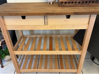 IKEA butcher block wooden cart
