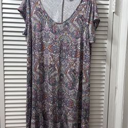 1x New No tag.  Lucky Brand Multi Color A Line Dress 