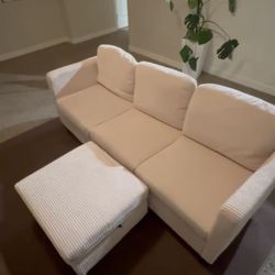 Small White/Beige Couch