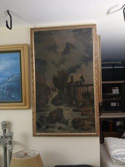 19th Century Oil On Canvas