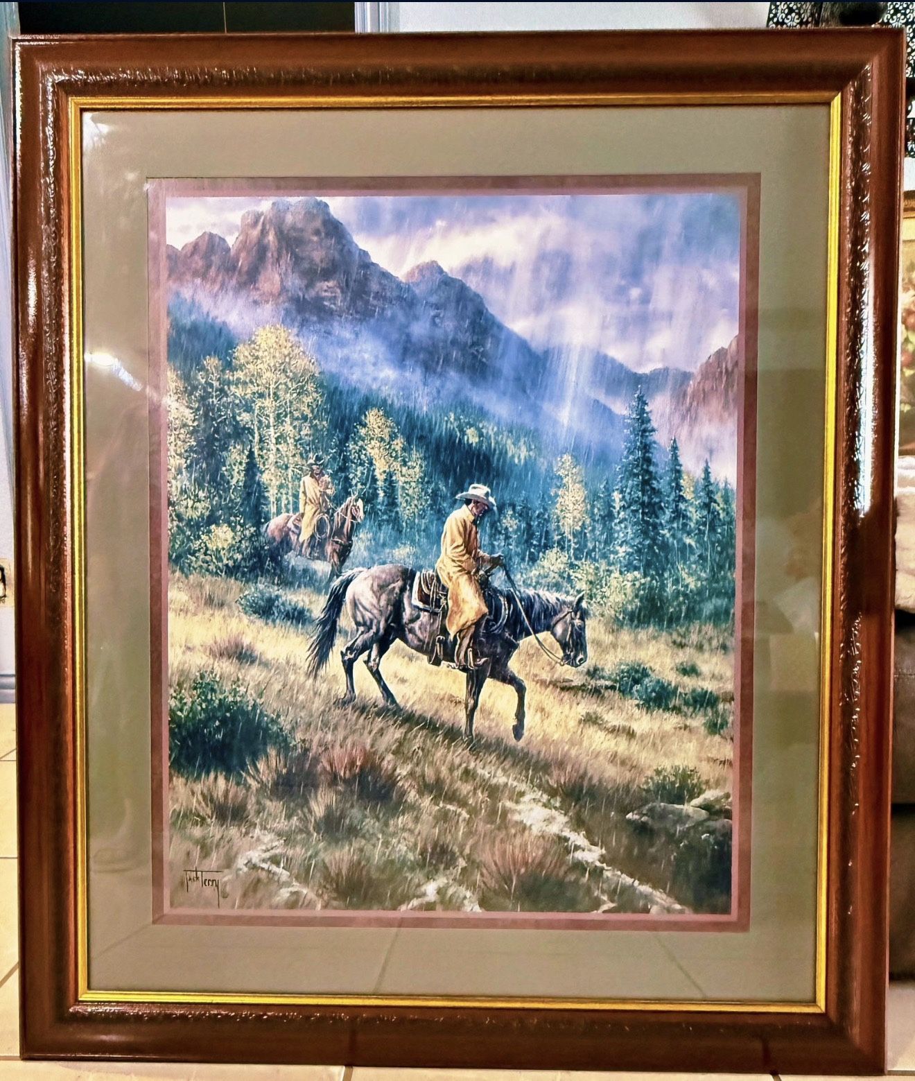 Large Framed Jack Terry Western Art Print (42